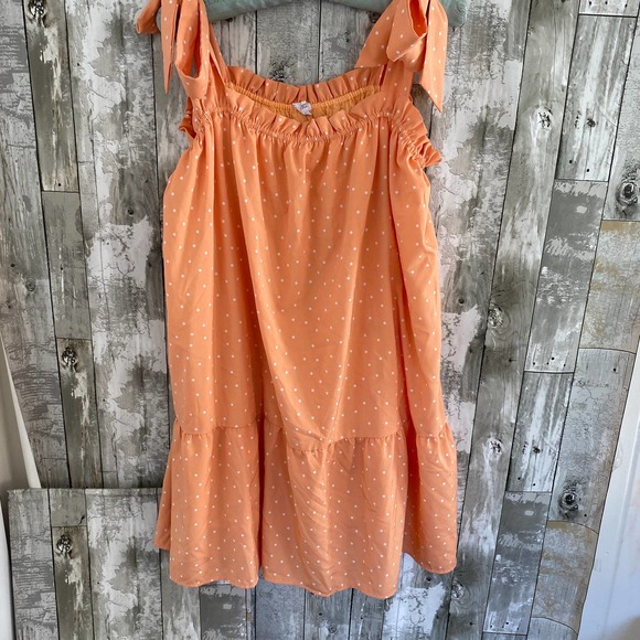Lucca orange polka dot dress L - Picture 2 of 6